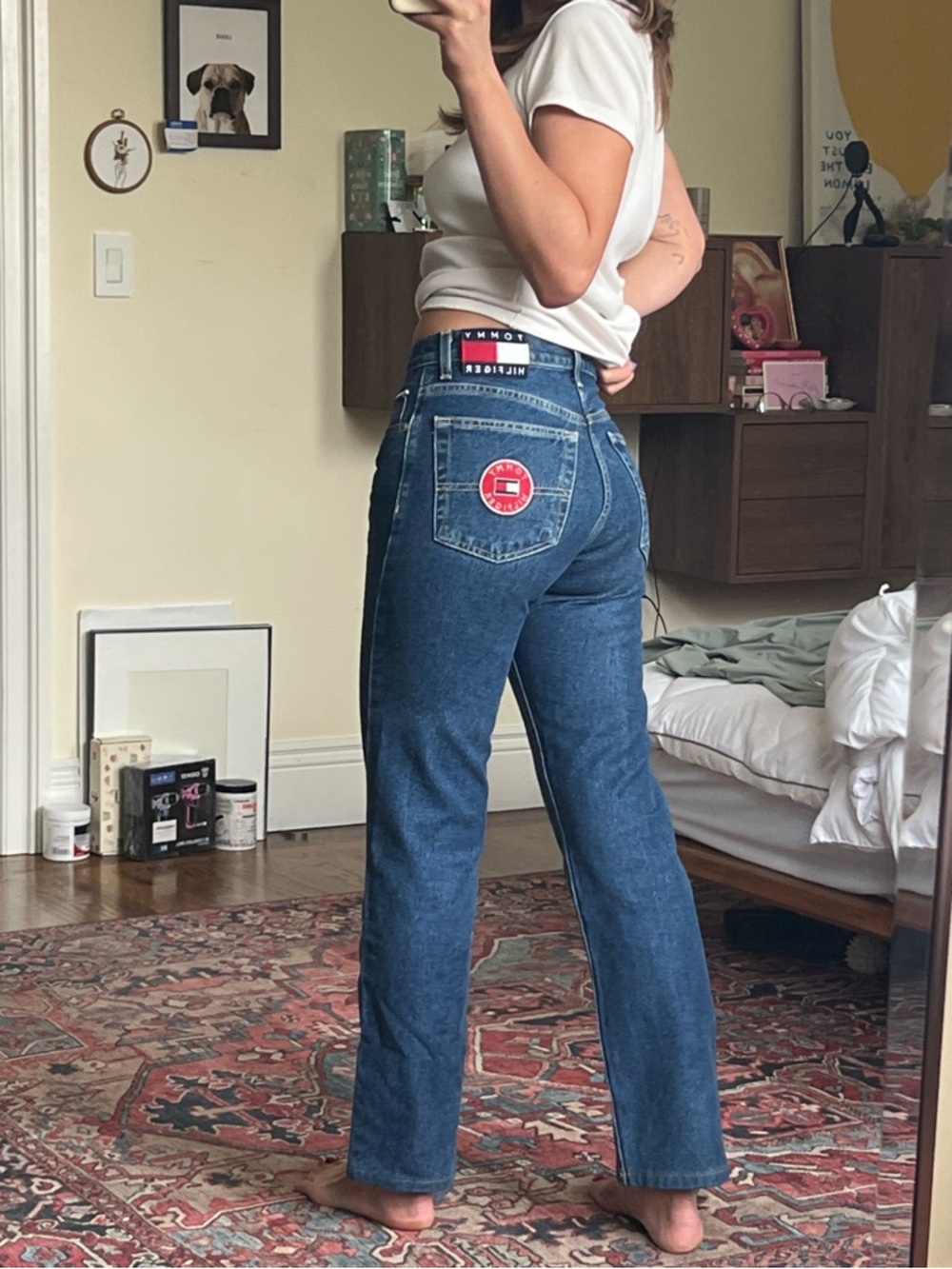 Tommy Hilfiger Women's Straight Leg Jeans - Dark Blue